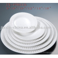 Restaurant round shape white porcelain dinnerware JX-PB016